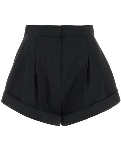 Alexander McQueen Pleated Tailored Shorts - Black