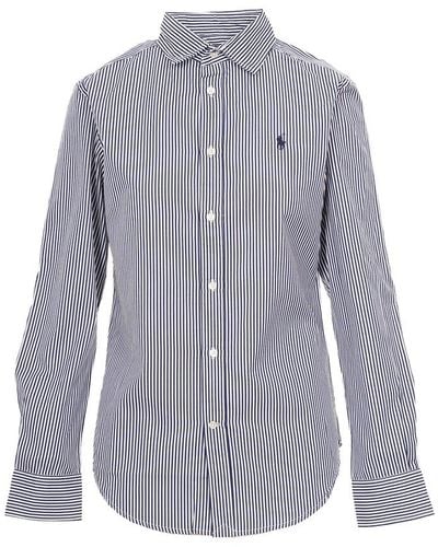Polo Ralph Lauren Pony Embroidered Buttoned Shirt - Blue