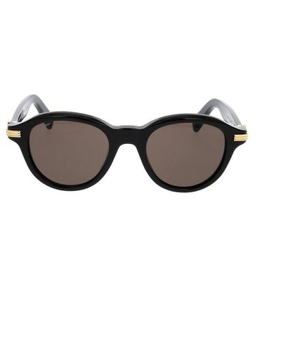 Cartier Round Frame Sunglasses - Black