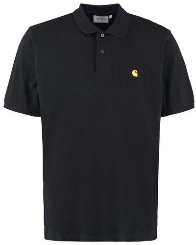 Carhartt Chase Cotton Piqué Polo Shirt - Black