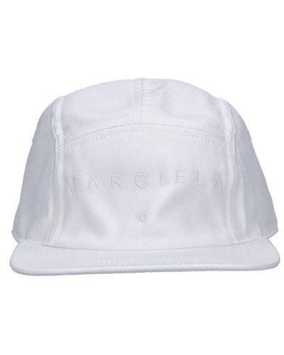 MM6 by Maison Martin Margiela Logo Embroidery Trucker Cap - White