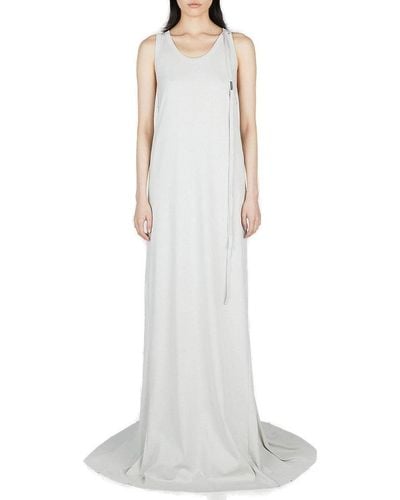 Ann Demeulemeester X-long Flared Dress - White