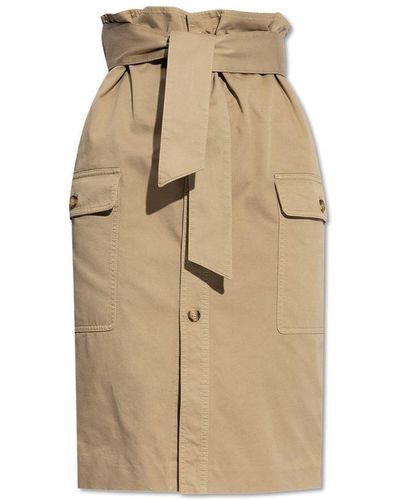 Saint Laurent Cargo Skirt, - Natural