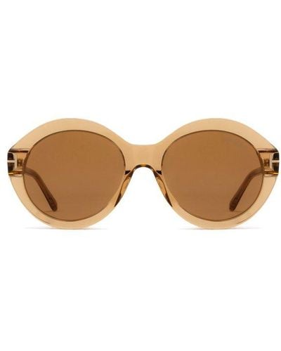 Tom Ford Round-frame Sunglasses - Natural