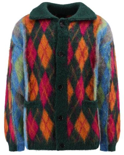 Roberto Collina Argyle Button-up Cardigan - Multicolour