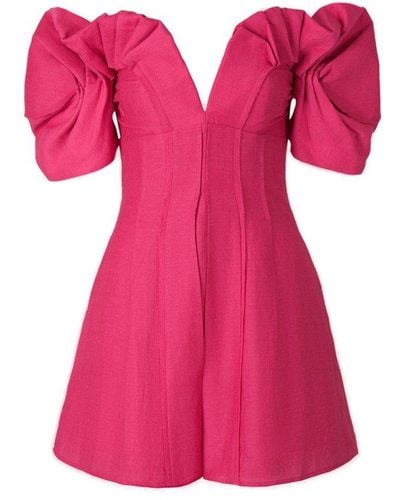 Cult Gaia Asal Mini Linen Dress - Pink