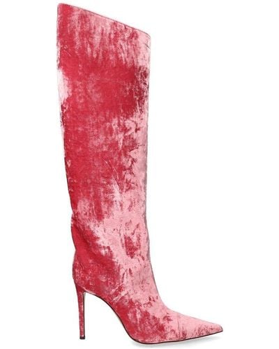 Alexandre Vauthier Pointed Toe High-knee Boots - Pink