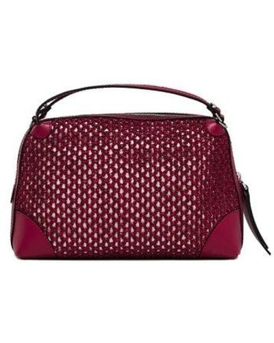 Gianni Chiarini Woven Zipped Crossbody Bag - Purple