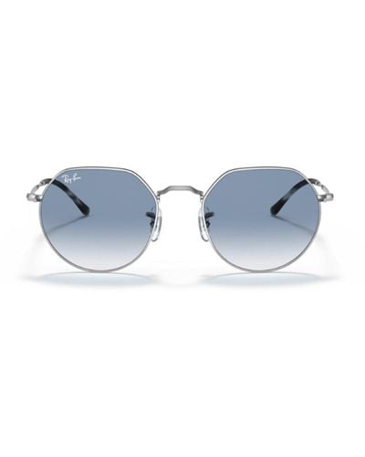 Ray-Ban Jack Geometric Frame Sunglasses - Blue