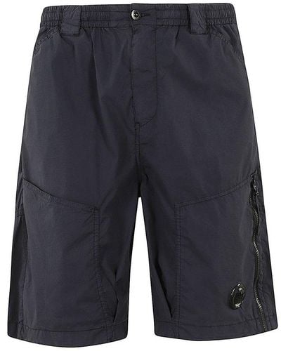 C.P. Company 50 Fili Stretch Shorts - Blue