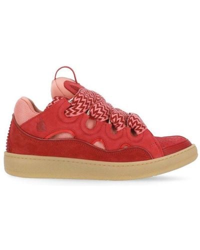 Lanvin Curb Lace-up Sneakers - Red