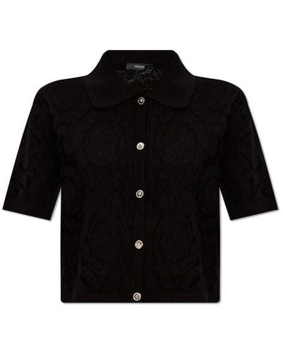 Versace Short-Sleeved Cardigan - Black