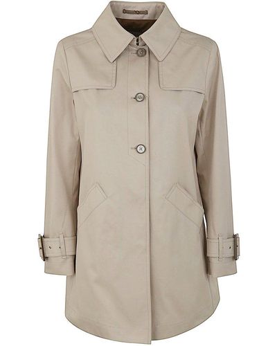 Herno Long-sleeved Twill Buttoned Jacket - Natural
