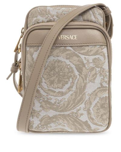 Versace 'athena' Shoulder Bag, - Grey