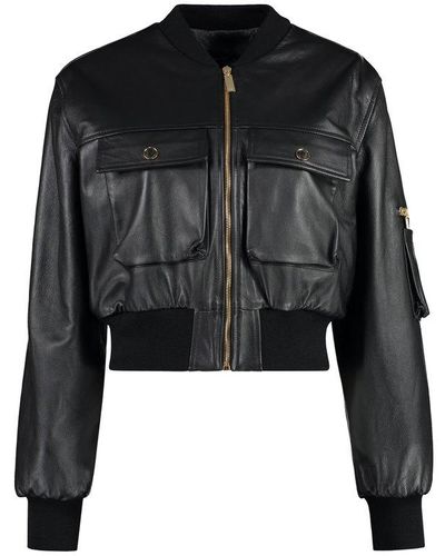 Elisabetta Franchi Zip-up Cropped Jacket - Black