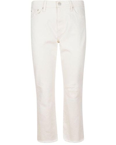 Polo Ralph Lauren Logo Patch Flared Jeans - White