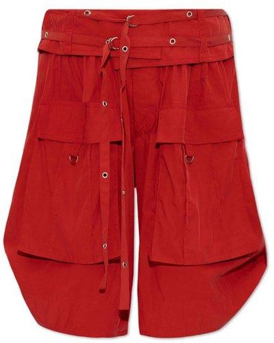 Isabel Marant Belted Shorts - Red