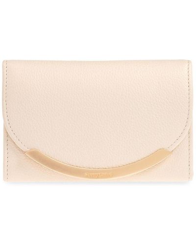 See By Chloé Lizzie Logo Engraved Wallet - Natural