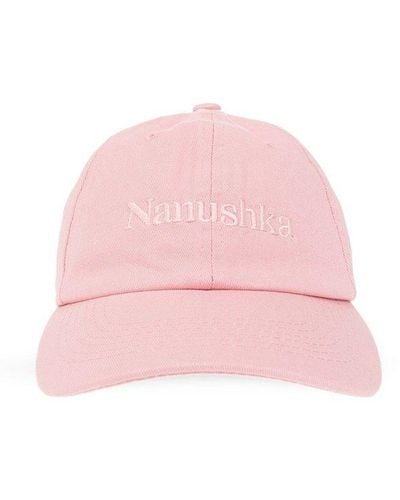 Nanushka Baseball Cap, - Pink