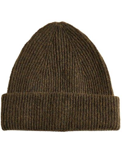 Roberto Collina Ribbed Knitted Beanie - Brown