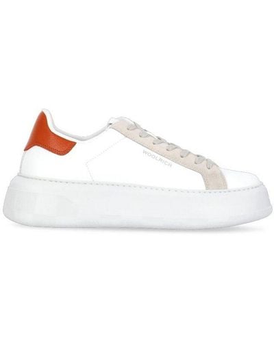 Woolrich Round Toe Chunky Court Sneakers - White