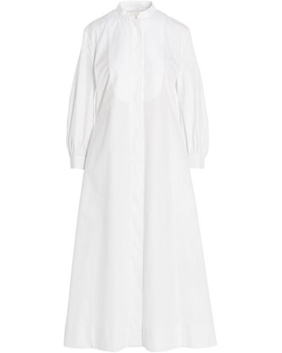Jil Sander Puff-sleeved Shirt Dress - White