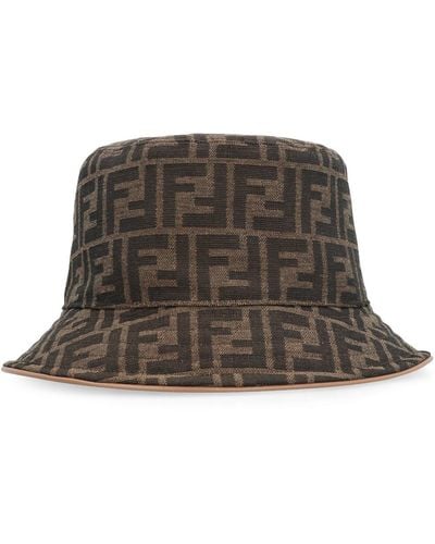 Fendi Fend Ff Jacquard Bucket Hat - Black
