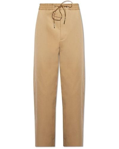 Moncler Cotton Trousers, - Natural