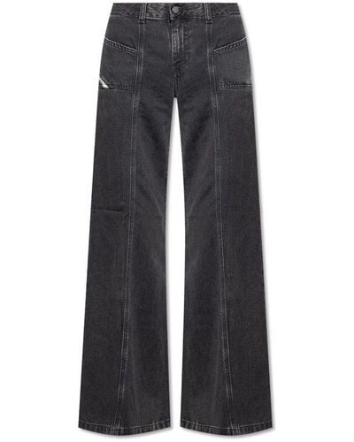 DIESEL D-akii 068hn Flared Bootcut Jeans - Black