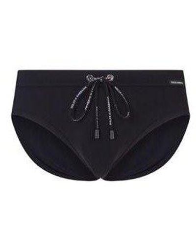 Dolce & Gabbana Top-stitching Swim Briefs - Blue
