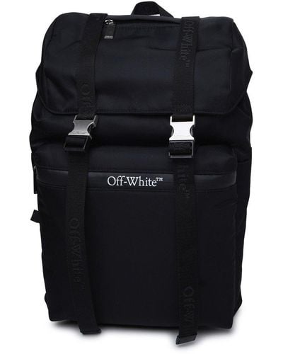 Off-White c/o Virgil Abloh Buckle Detailed Foldover Top Backpack - Black