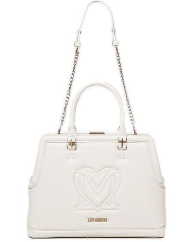 Love Moschino Chain-linked Tote Bag - White