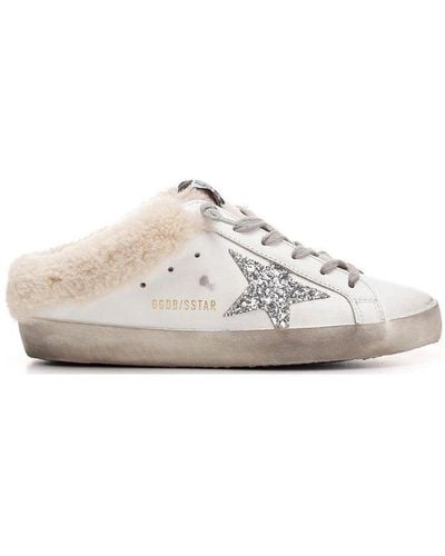 Golden Goose Superstar Shearling Sneakers - White