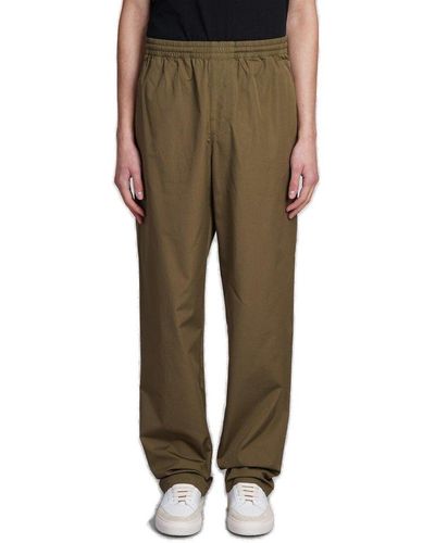 Aspesi Straight-leg Elasticated-waistband Trousers - Green