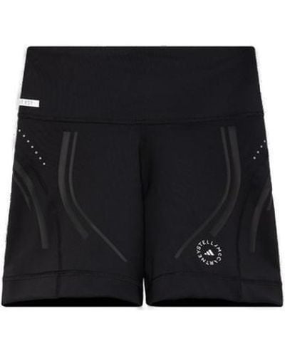 adidas By Stella McCartney Panelled High-waist Performance Shorts - Black