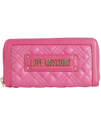 Love Moschino Quilted Zipped Wallet - Pink