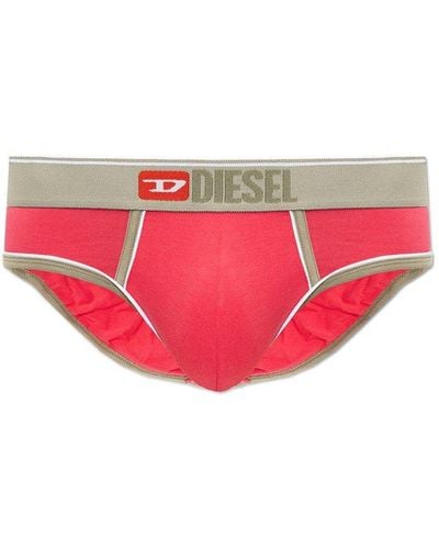 DIESEL 'umbr-andre' Briefs With Logo - Pink