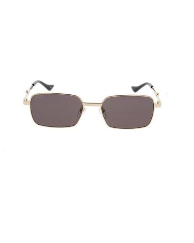 Gucci Rectangle-frame Sunglasses - Black