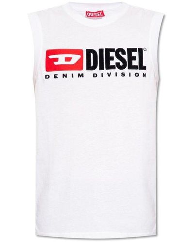 DIESEL T-isco-div Slim Tank Top - White