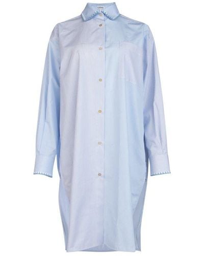 Loewe Embroidered Buttoned Shirt - Blue