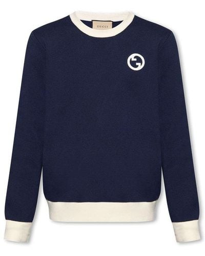 Gucci Sweater With Logo - Blue
