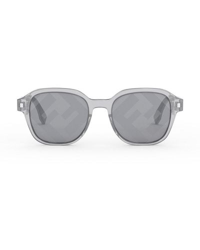 Fendi Translucent 52mm Ff Logo Sunglasses - Grey