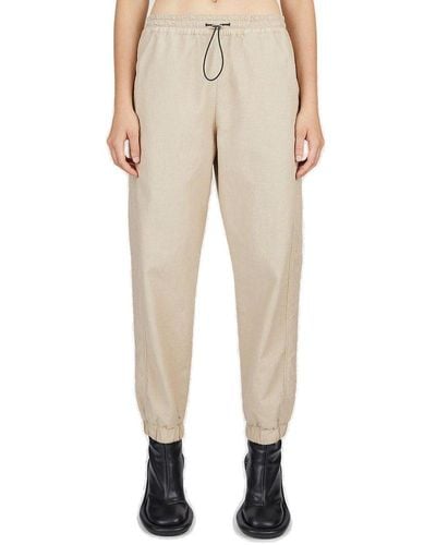 JW Anderson Drawstring Tapered Leg Track Trousers - Natural