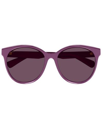 Gucci Oval Frame Sunglasses - Purple