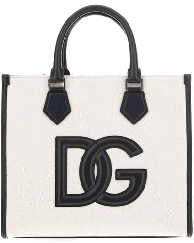 Dolce & Gabbana Logo-patch Strapped Tote Bag - Multicolor