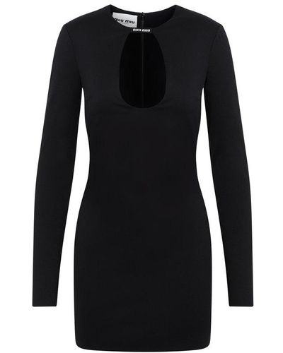 Miu Miu Midi Dress - Black
