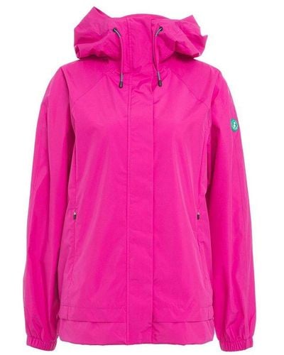 Save The Duck Suki High Neck Raincoat - Pink