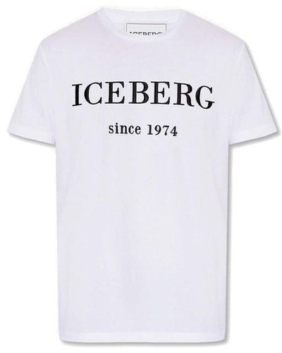 Iceberg Heritage Logo Embroidered Crewneck T-shirt - White