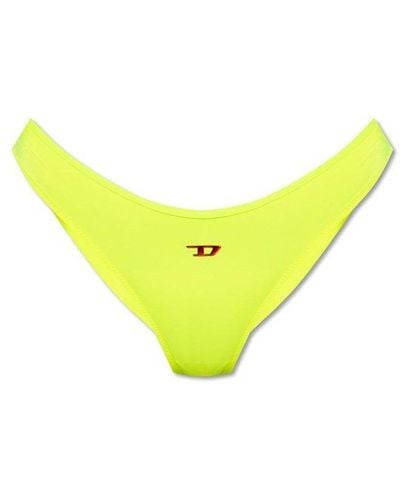 DIESEL Bfpn Bonitas X Logo Plaque Swimsuit Bottoms - Yellow