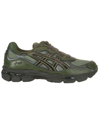 Asics Gel-nyc Panelled Lace-up Sneakers - Green